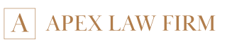 Boxed letter A with the words Apex Law Firm to the right